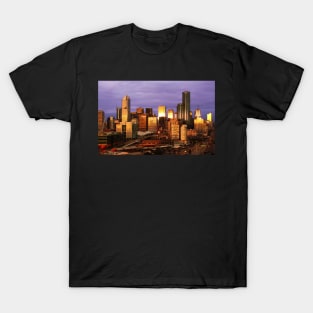 Melbourne at sunset, from Docklands T-Shirt